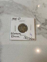 1940 P Mercury Dime .90 Silver 121