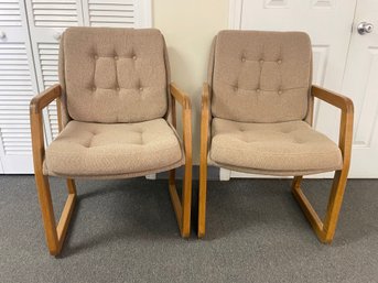 Pair Of Upholstered Office Chairs