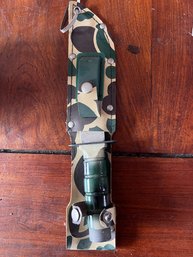 120 Gauge Stainless Hunting Knife With Camo Sheath