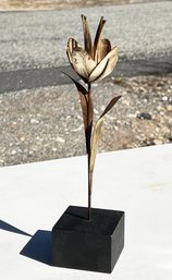 Vintage Mid Century Metal Flower Sculpture