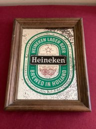 Framed Heineken Advertisement Mirror