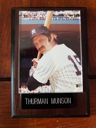 Thurman Munson MLB Collectible Photo Wall Plaque