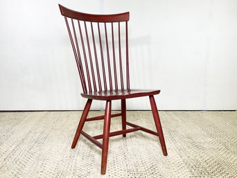 A Colonial Maple Spindle Back Side Chair By Ethan Allen
