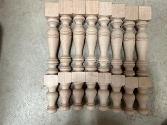 Grouping Of Eight NEW Solid Maple Turnings  Lot# 2