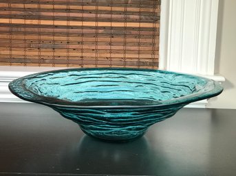 (1 Of 2) Paid $485 For This ANNIE GLASS Ultramarine Centerpiece / Bowl - Signed & Numbered 35/311 - WOW !