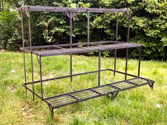 A Vintage French Iron Plant Display Stand