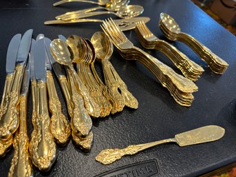 Original Rogers Gold Flatware - Service For 8