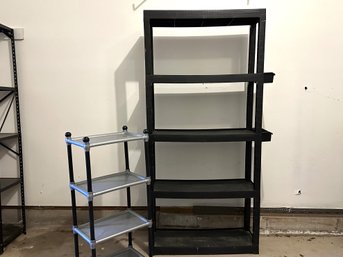 A Pair Of Plastic Shelving Units