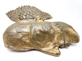 Vintage Brass Sleeping Head Of Mercury Statuette