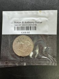1980-P Uncirculated Susan B. Anthony Dollar In Littleton Package