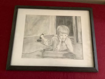 Young Child Framed Sketch