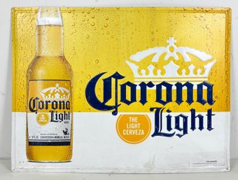 A Retro Corona Light  Metal Beer Sign