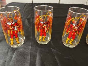 6 Vintage Burger King Glasses