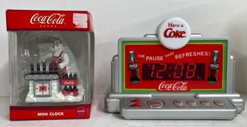 2 Coca Cola Clocks