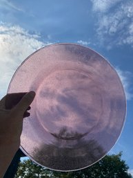 Set Of 4 Amethyst Glass Charger Plates 12.75' No Chips