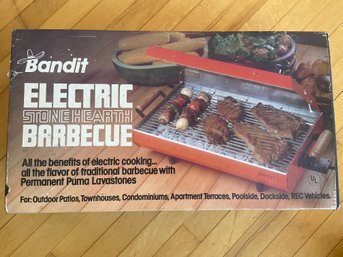 New In Box NIB Bandit Electric Stone Hearth Barbecue Never Opened