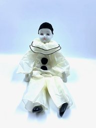 Vintage Porcelain Pierrot Clown Doll