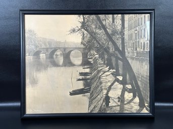 A Beautiful Vintage Framed Art Photo In Black & White By French Photographer Albert Monier #2