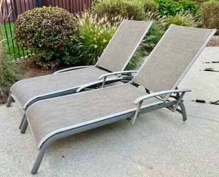 Pair Of SUNBRELLA Pool Lounge Chairs Lot #1