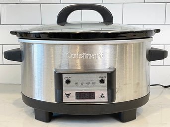 A Cuisinart Stainless Steel Slow Cooker