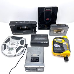 4 Vintage Sony Walkmans, Lloyd's CD Player, Sharp DAT Recorder & Panasonic CD Player