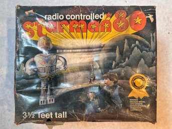 Starman 80 Electronic Remote Controlled Blow Up Robot 3.5 Feet Tall NIB