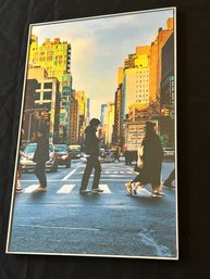 NYC Street Photography Print- City Streets 2- 11 X 17 In Glass Format Frame