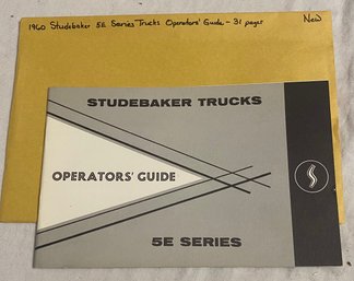 1960 Studebaker 5E Series Trucks Operators' Guide