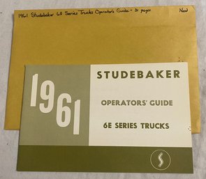 1961 Studebaker 6E Series Trucks Operators' Guide