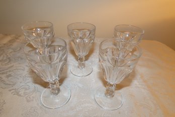 -5 Heisey Cordial Glasses (marked With H On Bottom:  4 Tall X 2 Diam.