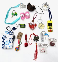 Over 12 Keychains & Bag Charms, Cake Erasers & Crystal Mom Paperweight