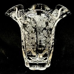 Vintage First Love Crimped Flared Vase By Duncan Miller.