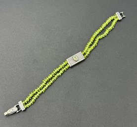 Beautiful Sterling Silver & Multi Peridot Bracelet