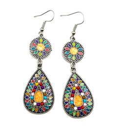 Gogerous Multicolor Southwestern Style Dangle Earrings