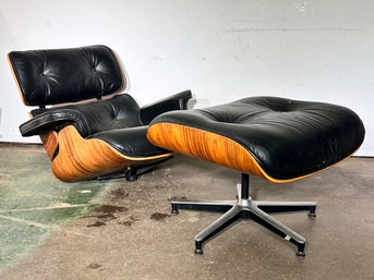 A Vintage Eames Chair And Ottoman (AS IS)