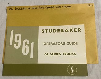 1961 Studebaker 6E Series Trucks Operators' Guide