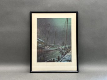 Original Painting On Paper, Seascape, Signed & Dated