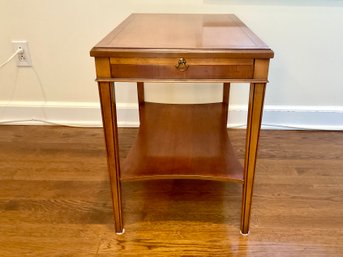 Mid-Century Side Table With Slide Tray