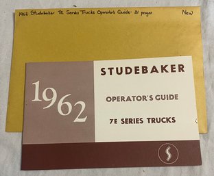 1962 Studebaker 7E Series Trucks Operators' Guide