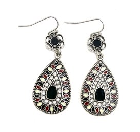 Beautiful Multi Color And Clear Stones Glittery Dangle Earrings