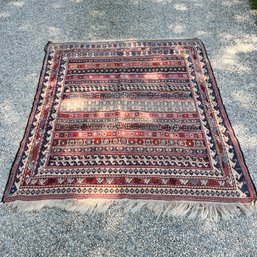 A Hand Knotted Turkish Wool Kilim