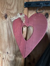 Hanging Wooden Heart Decor