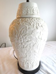 Ivory Floral Table Lamp