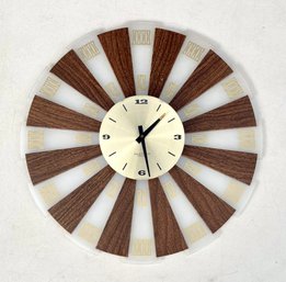 Mid Century Westclox No Cord Starburst Wall Clock