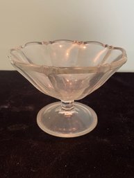 Glass Bowl Pedestal Candy Or Fruit Dish