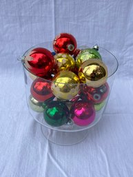 Vintage Set Of 12 Glass Christmas Bulbs/ Tree Ornaments