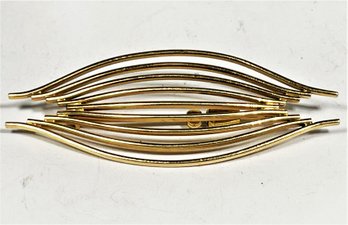 Signed 18K Gold Continental Brooch 12.8 Grams`