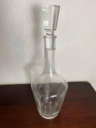 Made In Romania Etched Glass Decanter