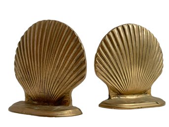 Solid Brass Scallop Shell Bookends By Price Products