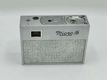 Vintage  Wm. R. Whittaker Co Los Angeles Subminiature Micro 16 Chrome ~ 16mm Camera ~
